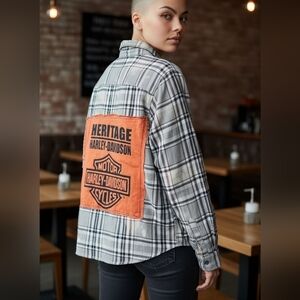 Natural Reflections Upcycled Flannel. Size Xl